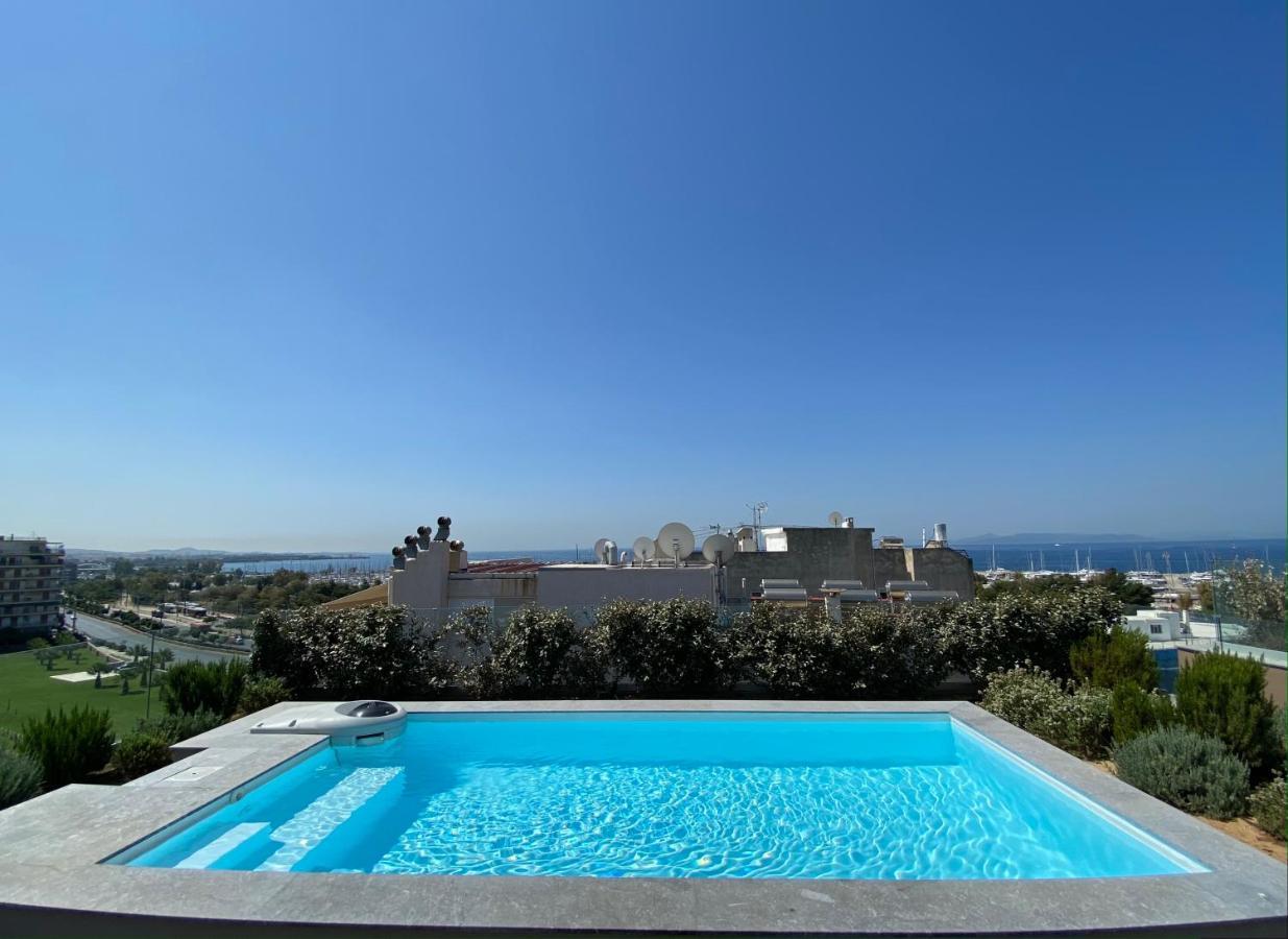 Athens Riviera 2-Bed Apt & Pool Access #Unoblu Bagian luar foto
