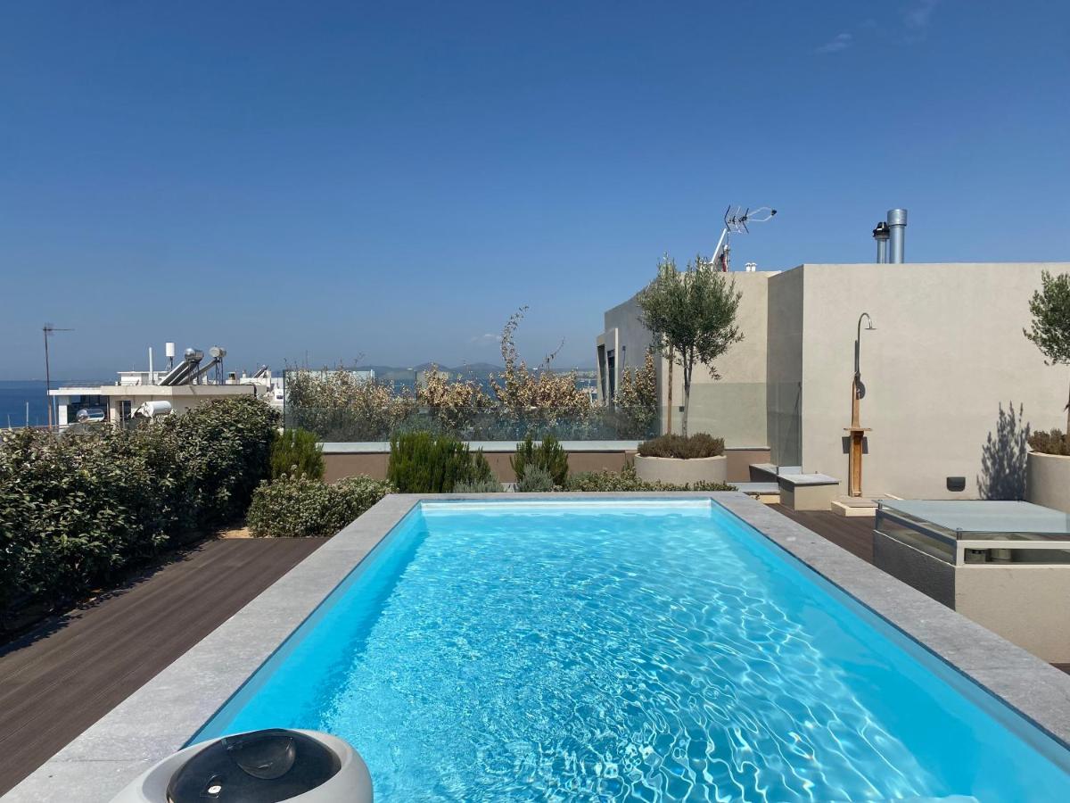 Athens Riviera 2-Bed Apt & Pool Access #Unoblu Bagian luar foto