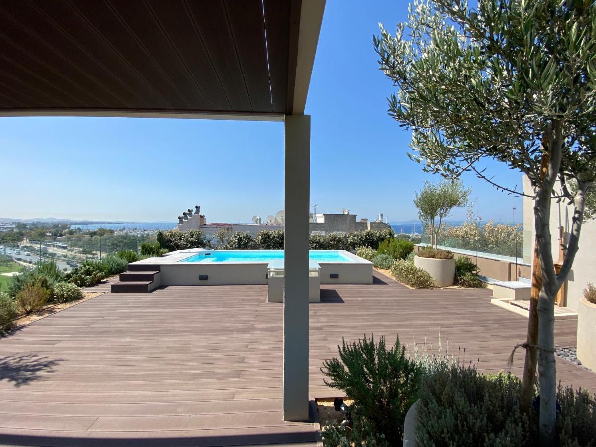 Athens Riviera 2-Bed Apt & Pool Access #Unoblu Bagian luar foto